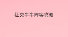 社交牛牛阵容攻略 变异社交阵容搭配