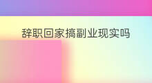 辞职回家搞副业现实吗 国企副业可以辞职吗
