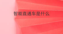 智能直通车是什么 智能直通车是什么东西