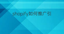 shopify如何推广引流 shopify用什么推广方式引流