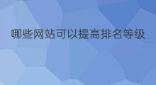 哪些网站可以提高排名等级 如何提高网站的排名等级