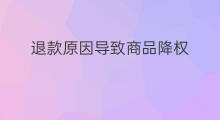 退款原因导致商品降权 导致账号限流降权原因