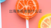 出海渔船准备什么证 渔船出海要带什么手续