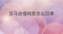 亚马逊借阅是怎么回事 亚马逊跨境电商怎么回事