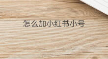 怎么加小红书小号 小红书 小号