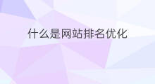 什么是网站排名优化 网站排名网站排名优化优化