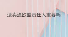 速卖通欧盟责任人重要吗 速卖通如何申请欧盟认证