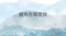 微商在哪里找 在哪里找微商