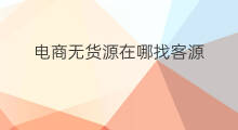 电商无货源在哪找客源 无货源在哪找货源