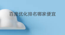 百度优化排名哪家便宜 百度竞价排名哪家便宜