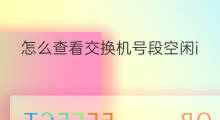 怎么查看交换机号段空闲ip 交换机怎么设置ip号