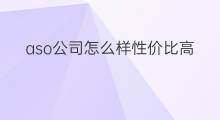 aso公司怎么样性价比高 快手哪家松石性价比高