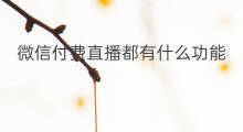 微信付费直播都有什么功能 微信付费直播都有什么软件