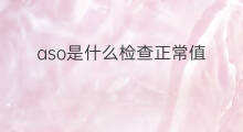 aso是什么检查正常值 aso是什么正常值