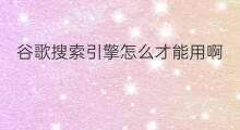 谷歌搜索引擎怎么才能用啊 谷歌怎么换谷歌搜索引擎