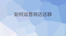 如何运营网店店群 网店如何避免店群