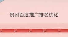 贵州百度推广排名优化 贵州百度排名优化