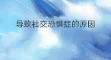 导致社交恐惧症的原因 得社交恐惧症原因