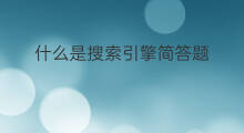 什么是搜索引擎简答题 简答题什么是搜索引擎