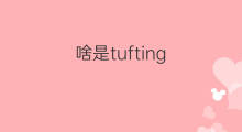 啥是tufting tufting手工店是啥