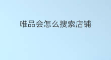 唯品会怎么搜索店铺 怎么开唯品会店铺