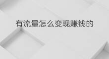 有流量怎么变现赚钱的 有流量怎么变现赚钱快