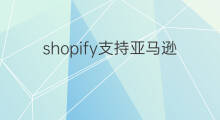 shopify支持亚马逊支付吗 连连支付支持shopify吗