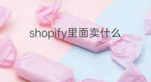 shopify里面卖什么产品 shopify主卖什么产品