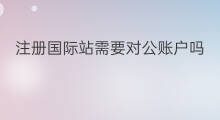 注册国际站需要对公账户吗 shopify收款需要对公账户吗
