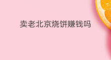 卖老北京烧饼赚钱吗 北京地铁赚钱吗