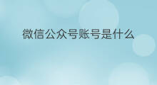 微信公众号账号是什么 微信公众号账号是什么样的