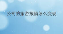 公司的旅游报销怎么变现 旅游公司怎么赚钱