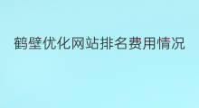 鹤壁优化网站排名费用情况 怀宁网站排名费用情况