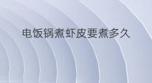 电饭锅煮虾皮要煮多久 虾皮汤要煮多久
