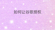 如何让谷歌授权 无忧行如何打开谷歌授权