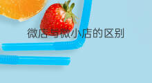微店与微小店的区别 微店于微小店的区别