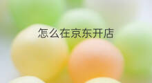怎么在京东开店 在京东怎么开店