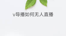 v导播如何无人直播 v导播怎么直播快手