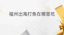 福州出海打鱼在哪里吃 出海打鱼每天做什么吃