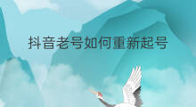 抖音老号如何重新起号 老号如何注销重新起号