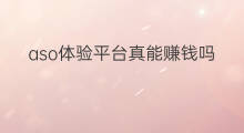 aso体验平台真能赚钱吗 aso任务平台真能赚钱吗