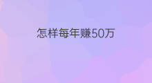 怎样每年赚50万 50万怎样赚10万