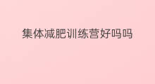 集体减肥训练营好吗吗 儿童减肥训练营好吗吗