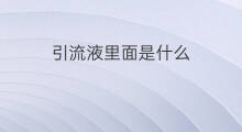 引流液里面是什么 引流液颜色较深