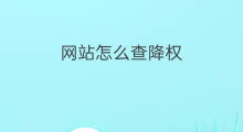 网站怎么查降权 网站被降权怎么查