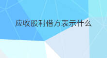 应收股利借方表示什么 应收票据借方表示什么