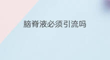 脑脊液必须引流吗 脑脊液引流有波动吗