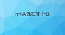 nft头像在哪个链 制作nft头像在哪里