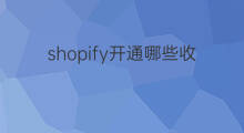 shopify开通哪些收款方式好 shopify收款方式对比