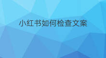 小红书如何检查文案 小红书如何配文案